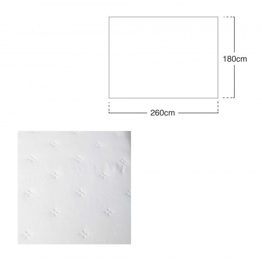 Colcha Monica Branco 180X260cm Colcha Monica Branco 180X260cm