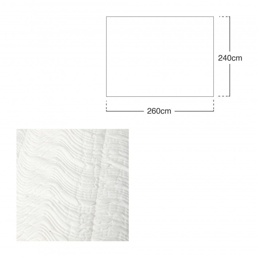 Colcha Suzy Branco 240X260cm Colcha Suzy Branco 240X260cm