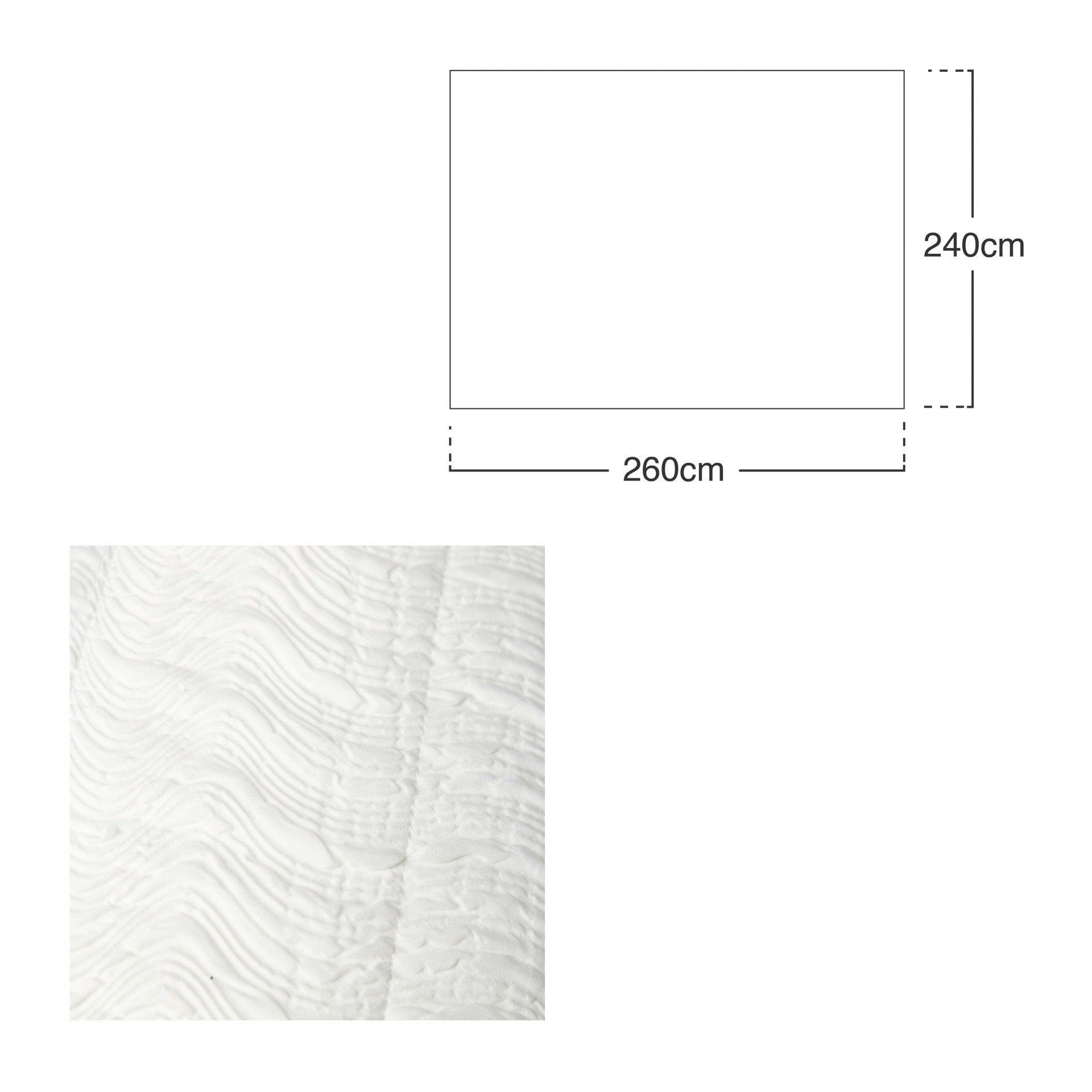 Colcha Suzy Branco 240X260cm