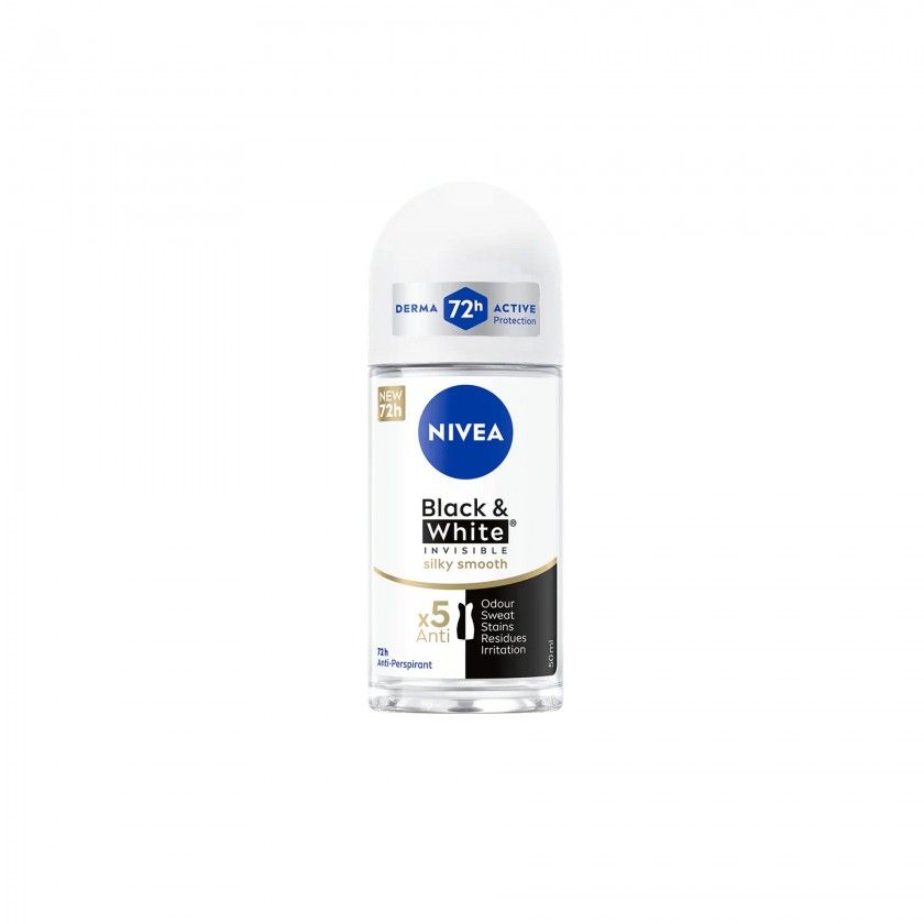 Roll On Nivea Black And White Silk 50ml Roll On Nivea Black And White Silk 50ml