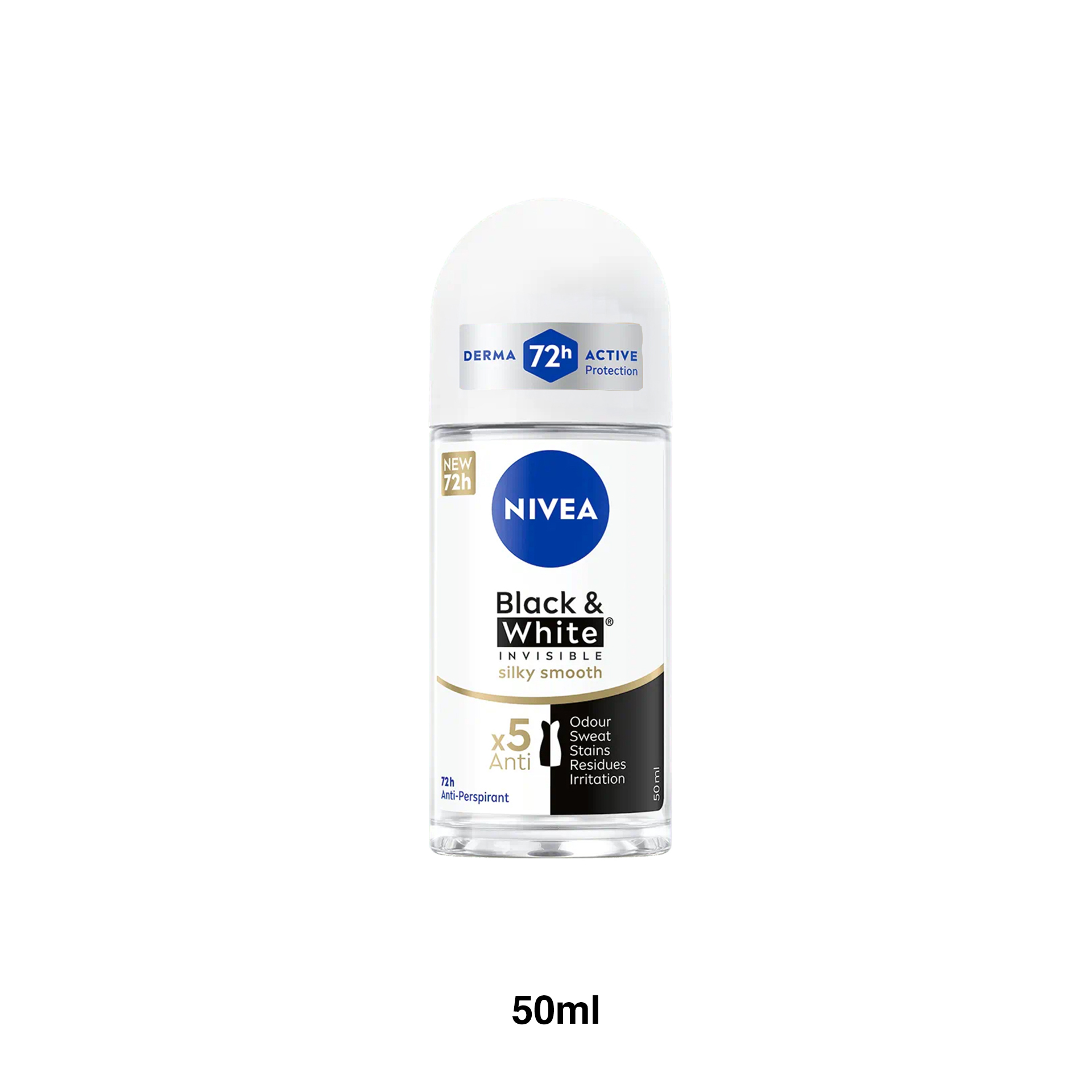 Roll On Nivea Black And White Silk 50ml