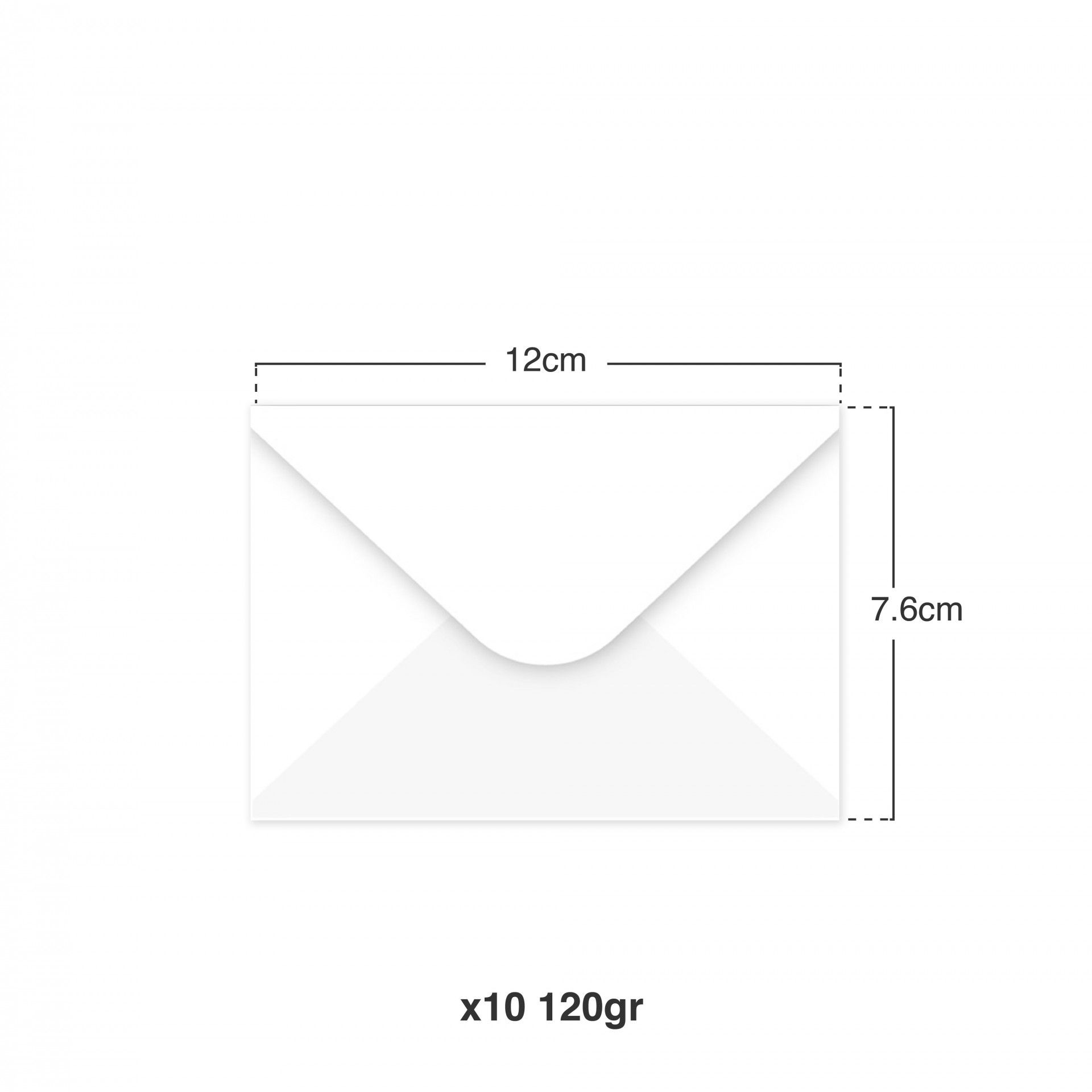 Envelope Tradicional Branco 76X120mm Pack 10