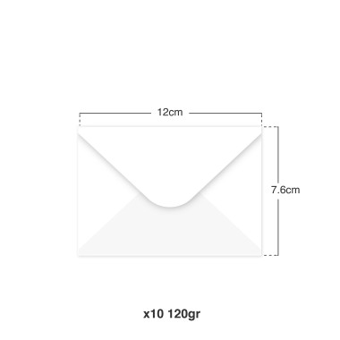 Envelope Tradicional Branco 76X120mm Pack 10