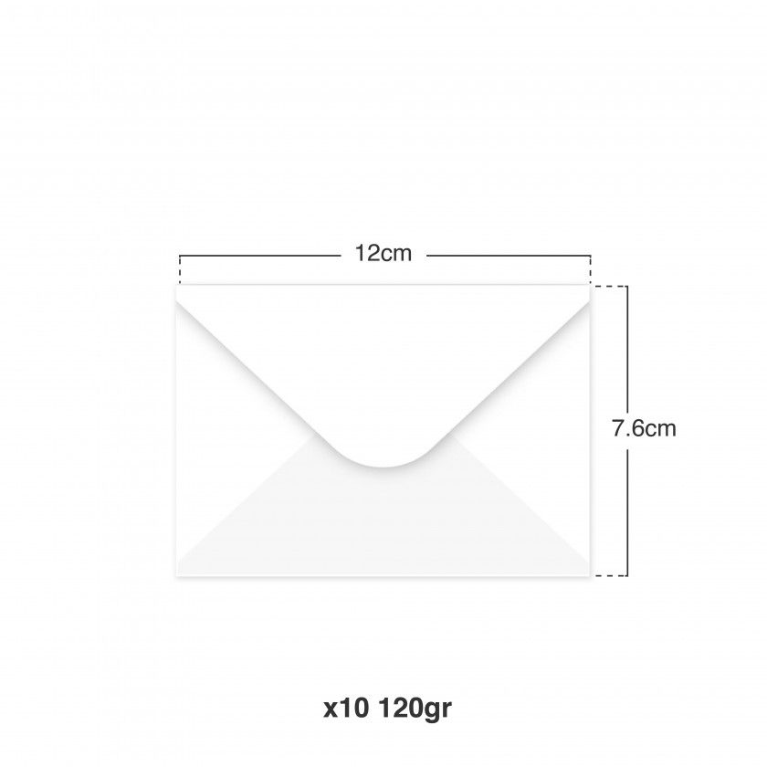 Envelope Tradicional Branco 76X120mm Pack 10 Envelope Tradicional Branco 76X120mm Pack 10