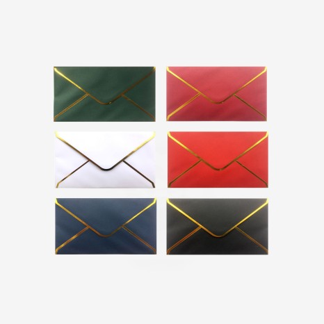 Envelope Borda Dourada 90X163mm Pack 5 - Image product