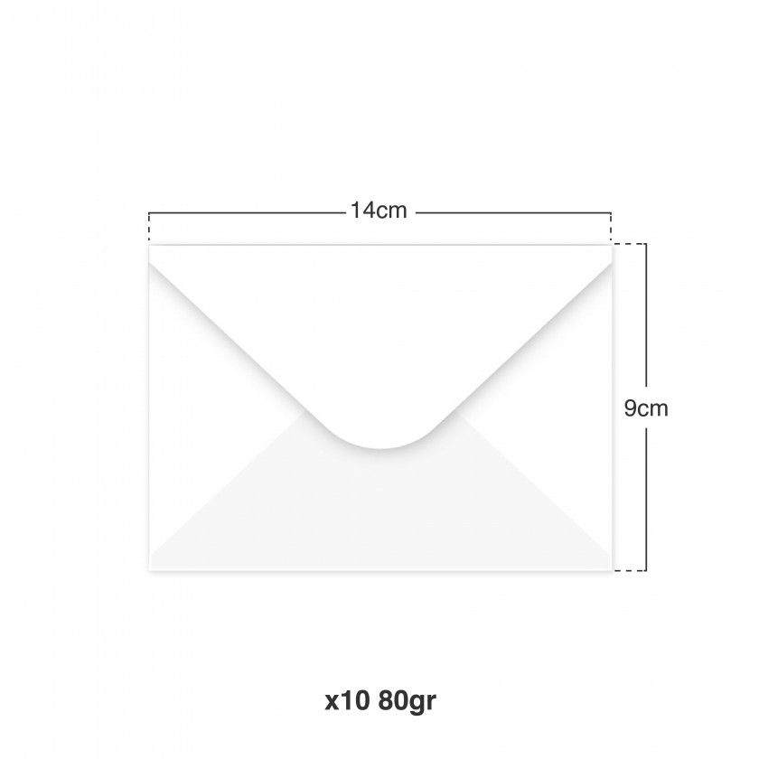 Envelope Tradicional Branco 90X140mm Pack 10