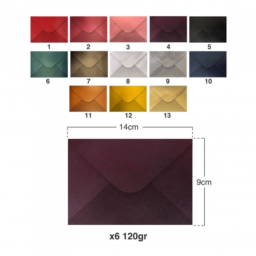 Envelope Metalizados 120gr 90X140mm Pack 6 Envelope Metalizados 120gr 90X140mm Pack 6