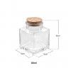 Frasco Vidro Tampa Cortiça Quadrado 80ml 5X5X8cm Frasco Vidro Tampa Cortiça Quadrado 80ml 5X5X8cm