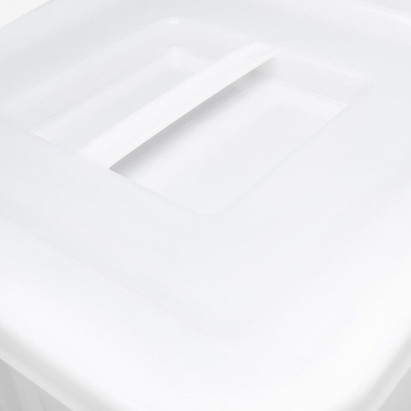 Contentor Polietileno com Tampa Quadrado Branco 60L 41.5X41.5X50cm Contentor Polietileno com Tampa Quadrado Branco 60L 41.5X41.5X50cm