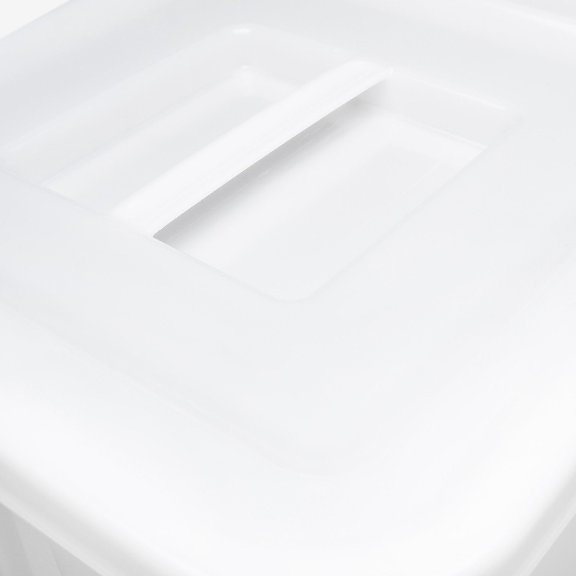 Contentor Polietileno com Tampa Quadrado Branco 60L 41.5X41.5X50cm