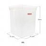 Contentor Polietileno com Tampa Quadrado Branco 60L 41.5X41.5X50cm Contentor Polietileno com Tampa Quadrado Branco 60L 41.5X41.5X50cm