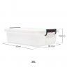 Caixa Herm�tica Fecho Duplo Lateral 30L 53X39.6X15.9cm Branco