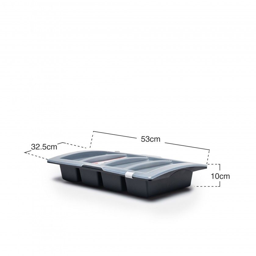 Tabuleiro Separador Talheres Gn1/1 com Tampa 53X32.5X10cm Tabuleiro Separador Talheres Gn1/1 com Tampa 53X32.5X10cm