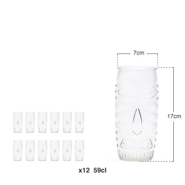 Copo Cocktail Tiki 59cl Pack 12