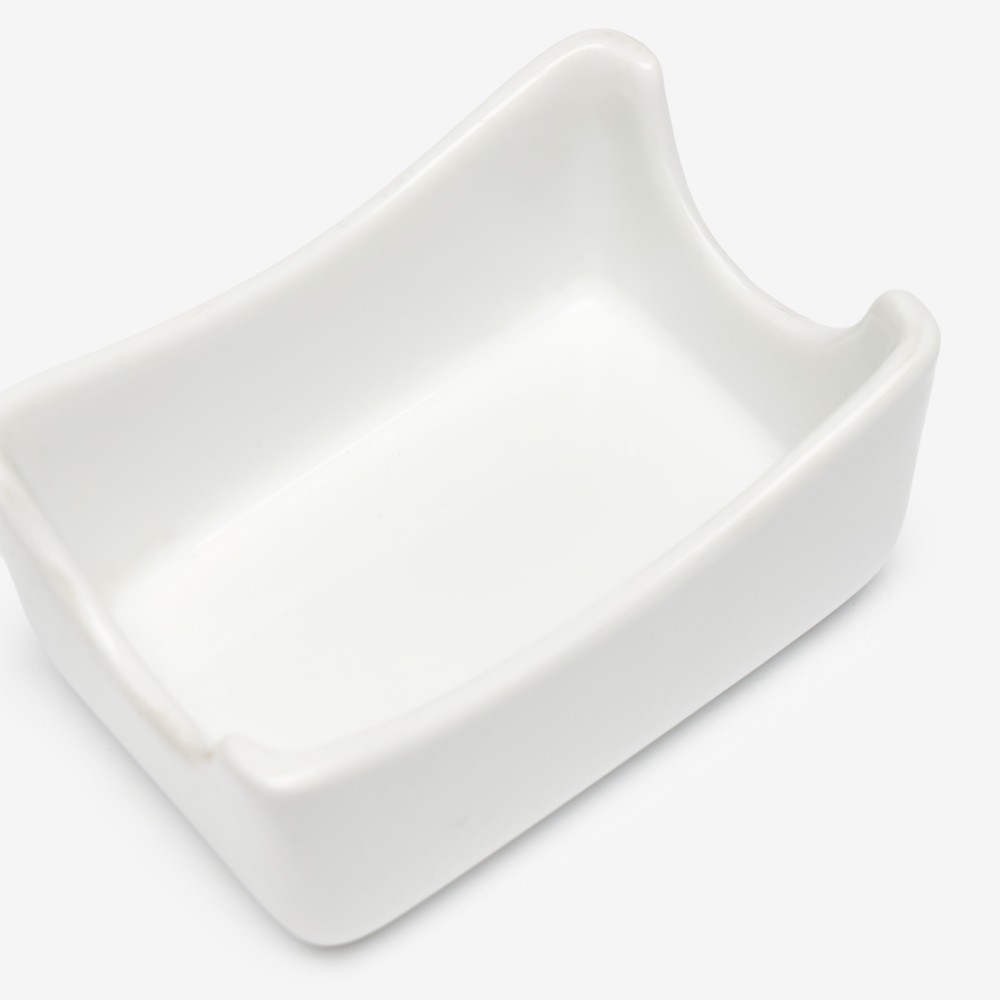 Açucareiro Porcelana Ming Branco 7X11X5.5cm
