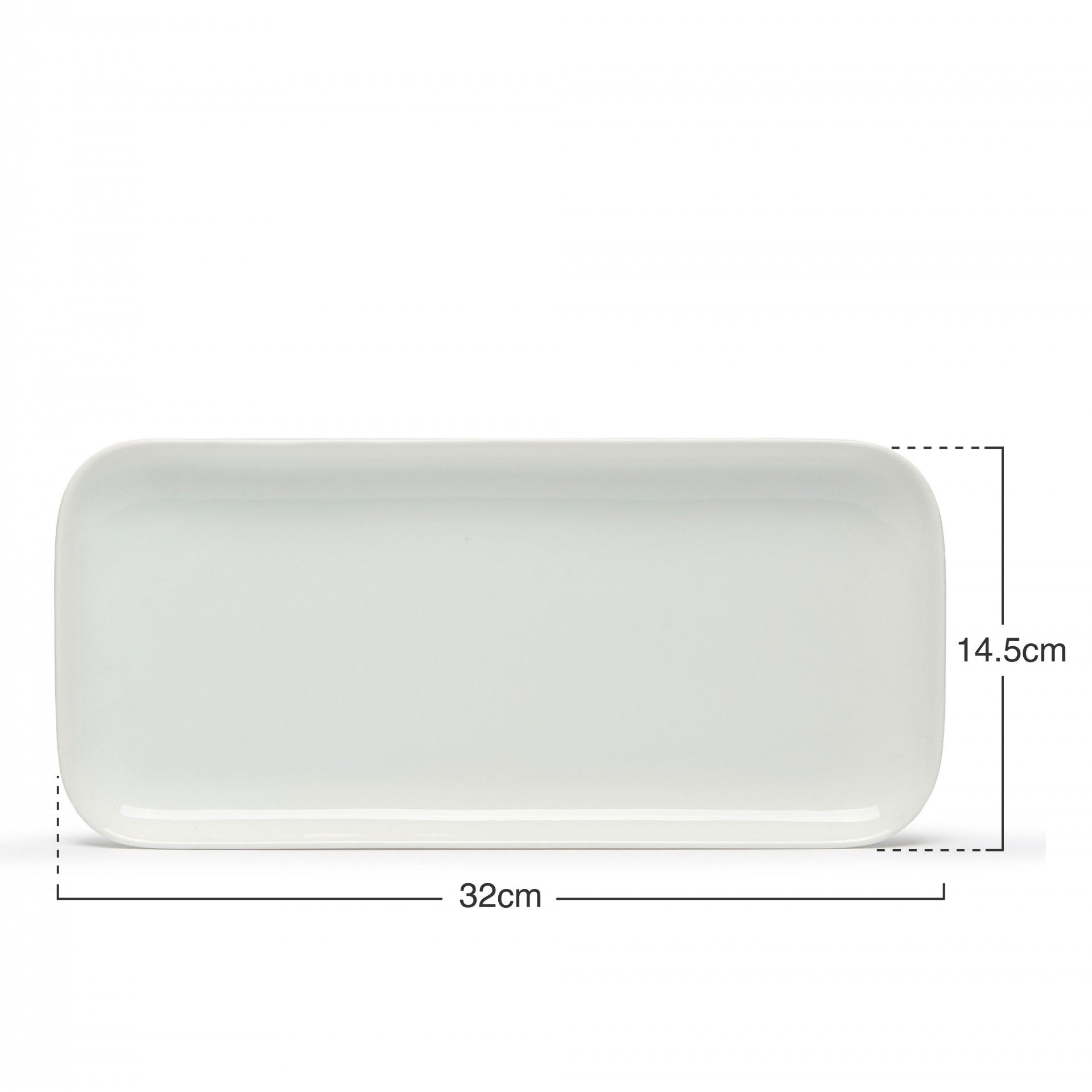 Travessa Porcelana Degustacion Branco 32X14.5X1.5cm