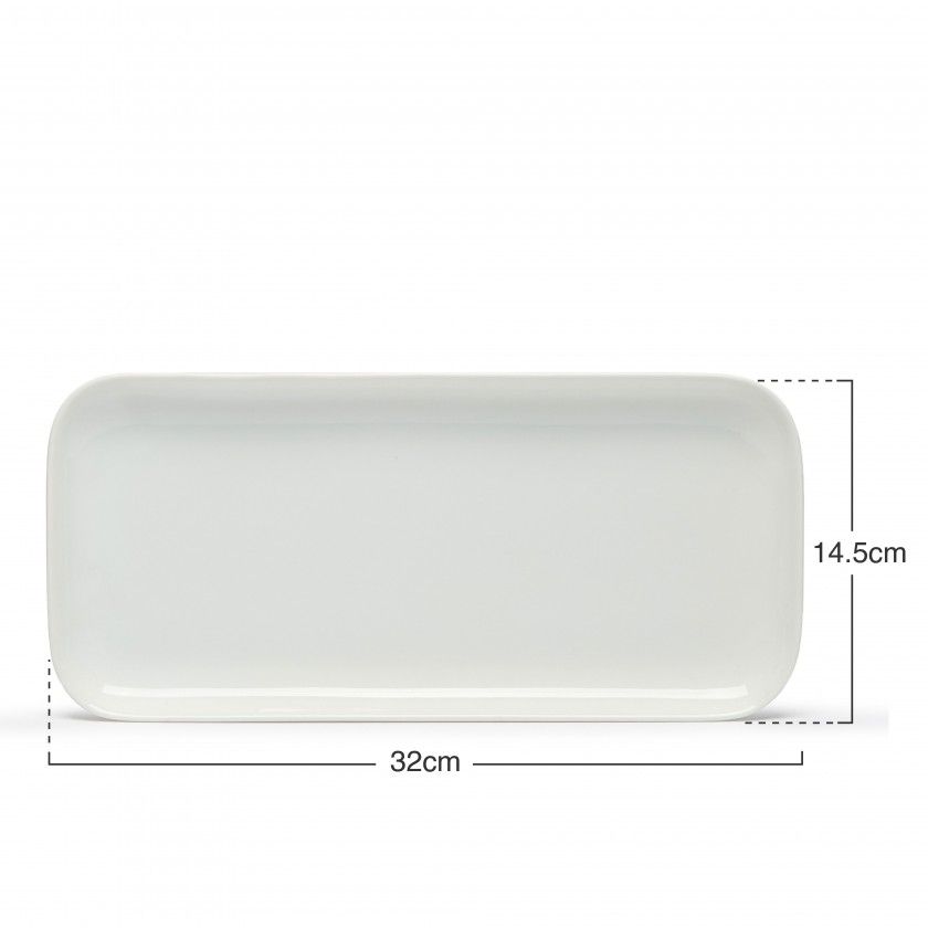 Travessa Porcelana Degustacion Branco 32X14.5X1.5cm Travessa Porcelana Degustacion Branco 32X14.5X1.5cm