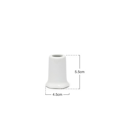 Paliteiro Porcelana Simple Branco 4.5X5.5cm