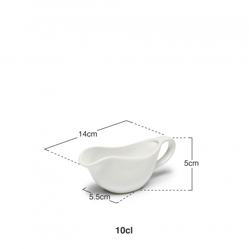 Taça para Molho Porcelana Salsera Branco 10cl 14X5.5X5cm Taça para Molho Porcelana Salsera Branco 10cl 14X5.5X5cm