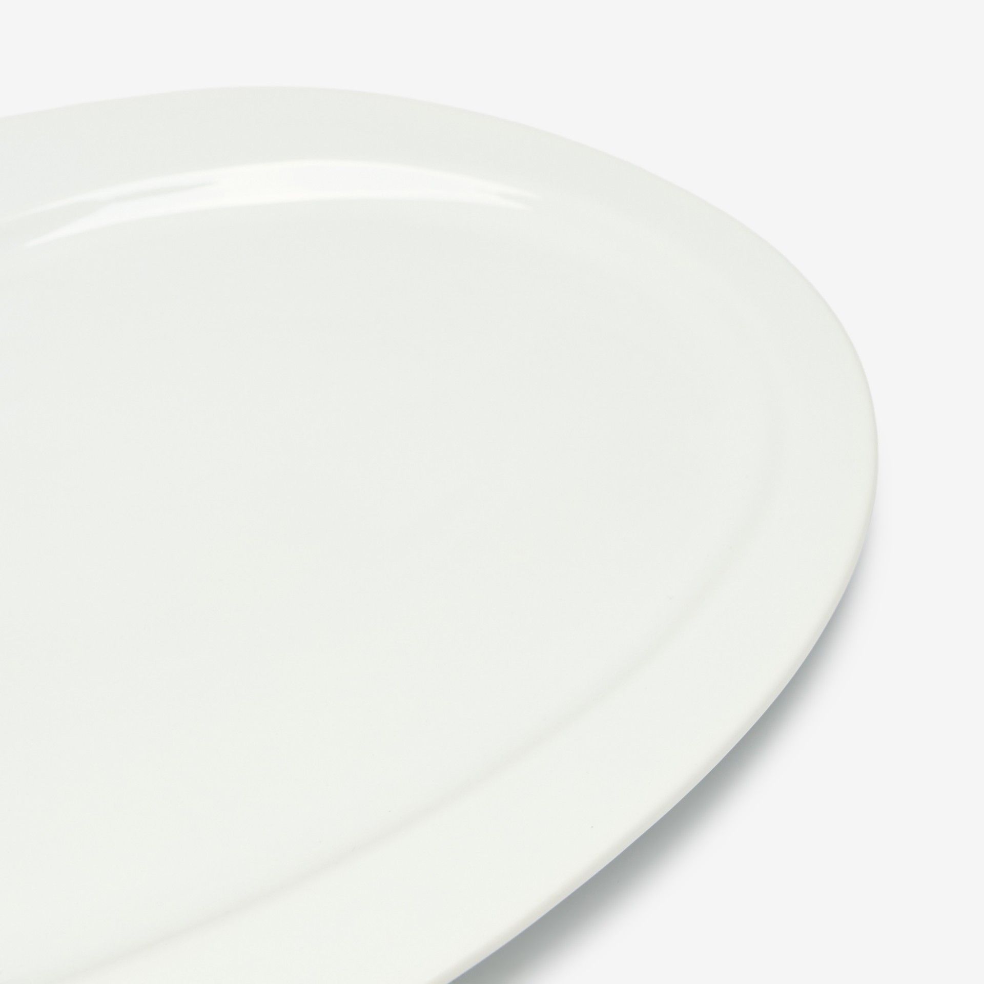 Prato Porcelana Four + 3 Taças Branco 34X28X2cm