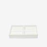 Prato 4 Compartimentos Porcelana Quadrado Branco 18.5X18.5X2cm Prato 4 Compartimentos Porcelana Quadrado Branco 18.5X18.5X2cm