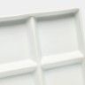 Prato 4 Compartimentos Porcelana Quadrado Branco 18.5X18.5X2cm Prato 4 Compartimentos Porcelana Quadrado Branco 18.5X18.5X2cm