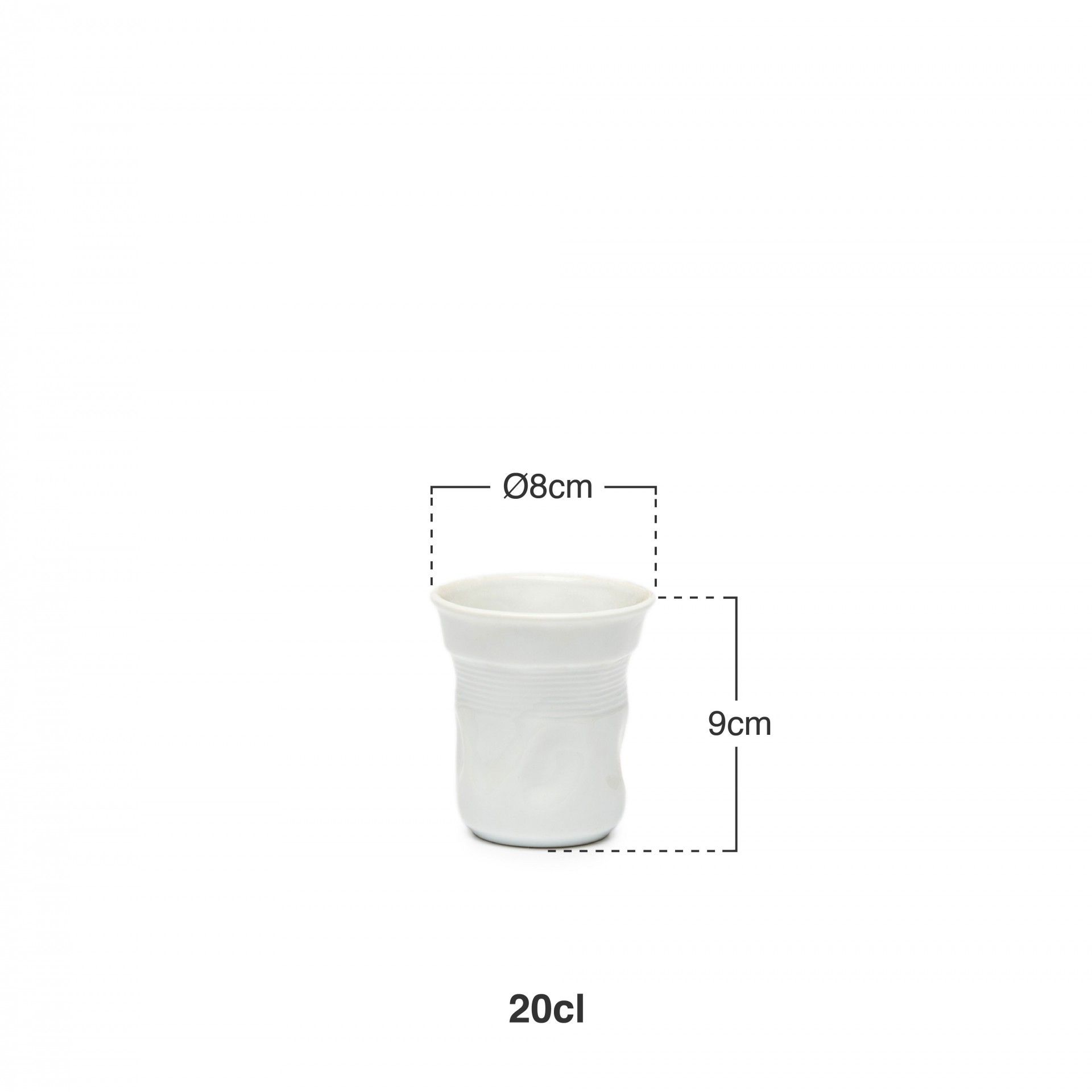 Recipiente Louça Branco 20cl 8X9cm