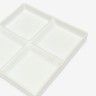 Prato 4 Compartimentos Porcelana Quadrado Branco 18.5X18.5X2cm Prato 4 Compartimentos Porcelana Quadrado Branco 18.5X18.5X2cm