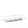 Bandeja Porcelana Degustacion 4 Divisões Branco 31X9X3cm Bandeja Porcelana Degustacion 4 Divisões Branco 31X9X3cm