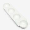 Bandeja Porcelana Degustacion 4 Divisões Branco 31X9X3cm Bandeja Porcelana Degustacion 4 Divisões Branco 31X9X3cm