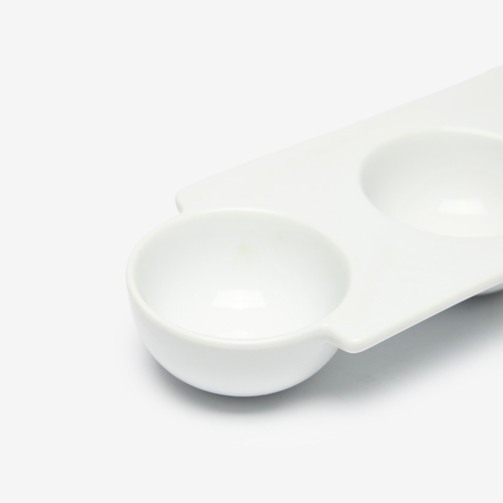 Bandeja Porcelana Degustacion 4 Divisões Branco 31X9X3cm
