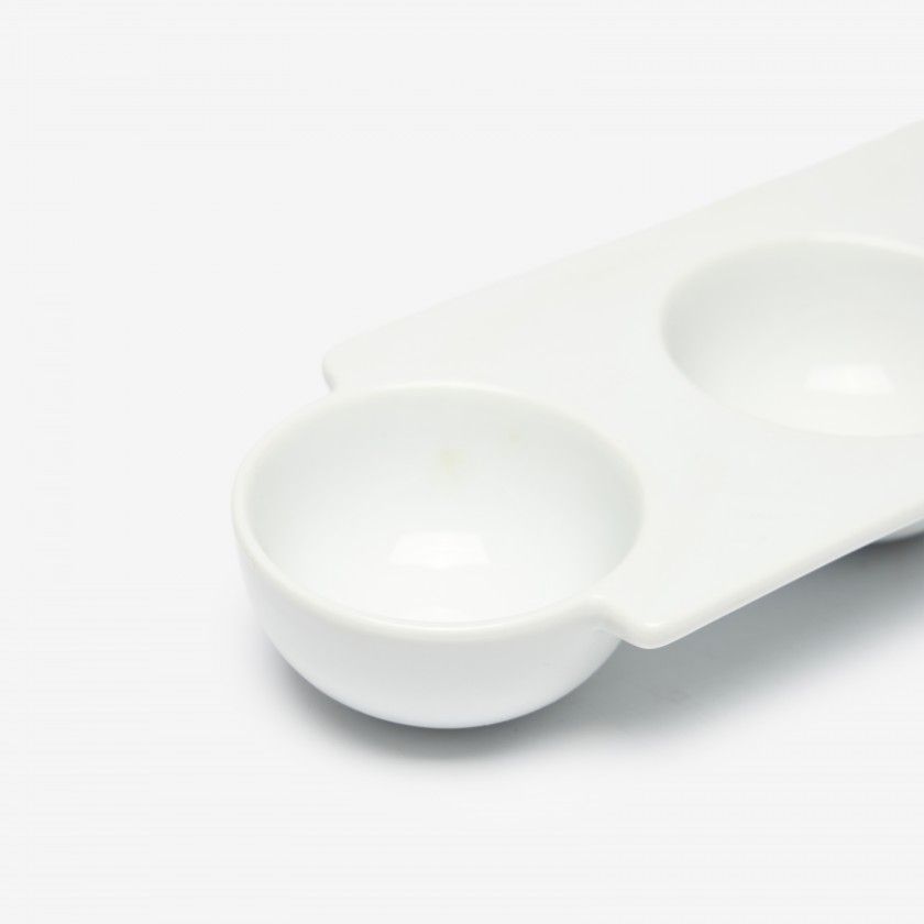 Bandeja Porcelana Degustacion 4 Divisões Branco 31X9X3cm Bandeja Porcelana Degustacion 4 Divisões Branco 31X9X3cm