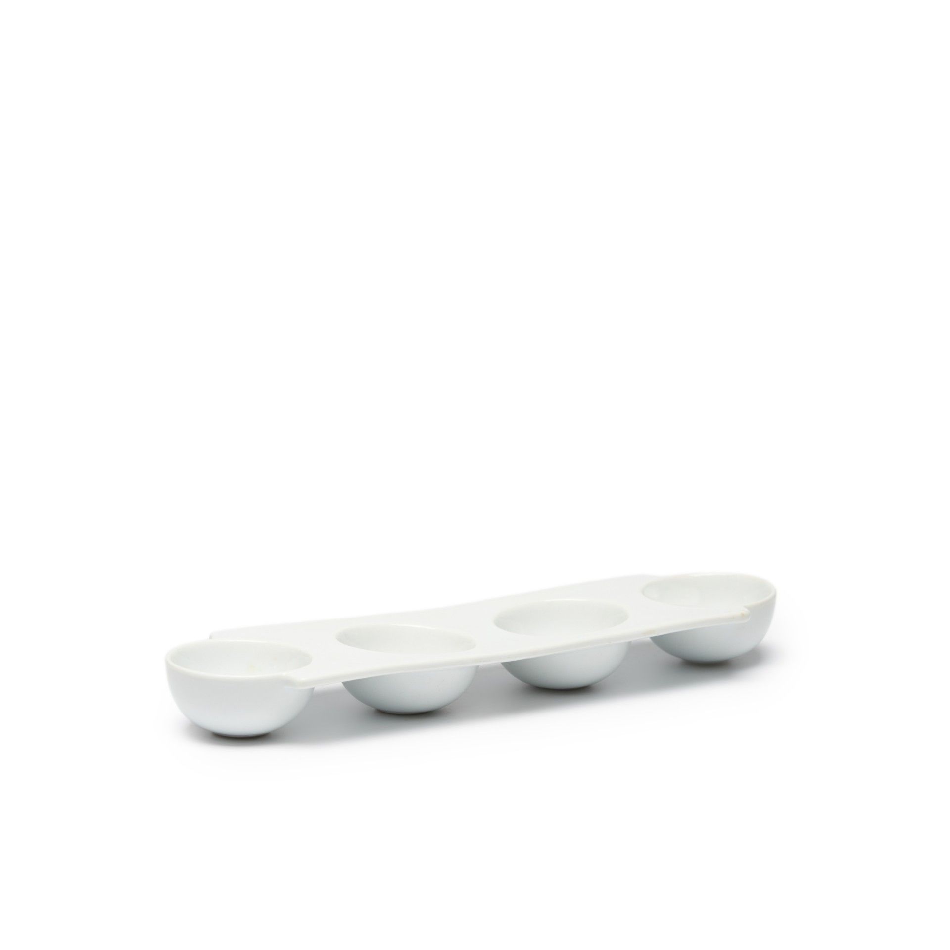 Bandeja Porcelana Degustacion 4 Divisões Branco 31X9X3cm