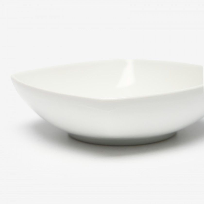 Saladeira Porcelana Kenia Branco 15X15X4.5cm