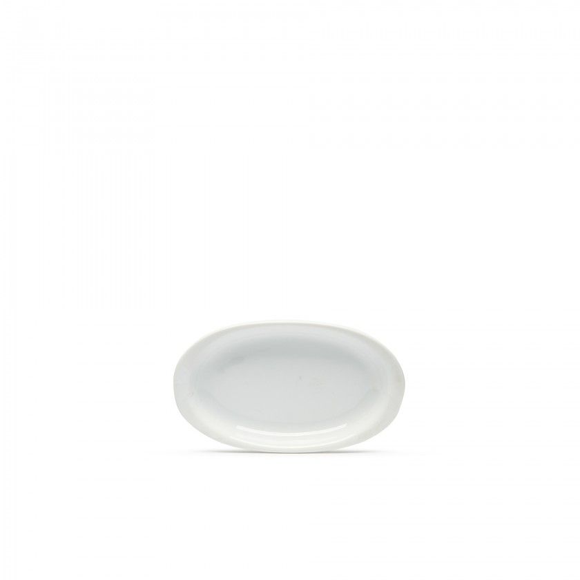 Travessa Porcelana Degusta��o Branco 14X8.5X1.5cm