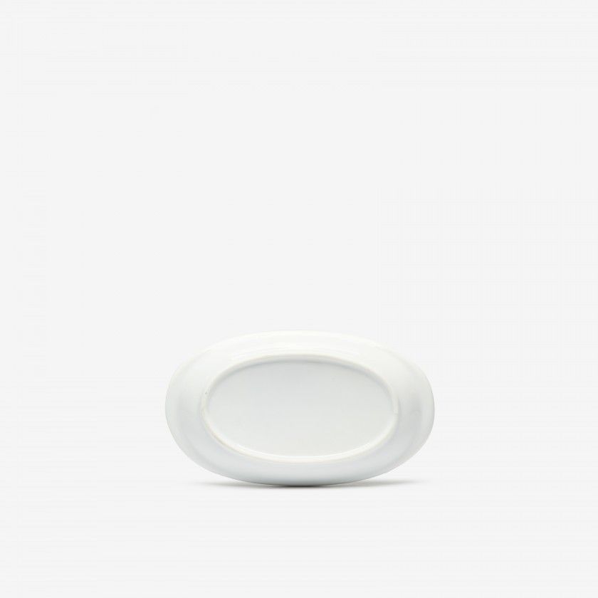 Travessa Porcelana Degusta��o Branco 14X8.5X1.5cm