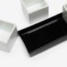 Base com 3 Taças + Colher Porcelana Ming Branco 5X5X4cm Base com 3 Taças + Colher Porcelana Ming Branco 5X5X4cm