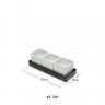 Base com 3 Taças + Colher Porcelana Ming Branco 5X5X4cm Base com 3 Taças + Colher Porcelana Ming Branco 5X5X4cm