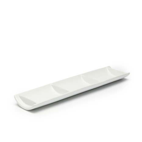 Bandeja 3 Compartimentos Retangular Branco - Image product