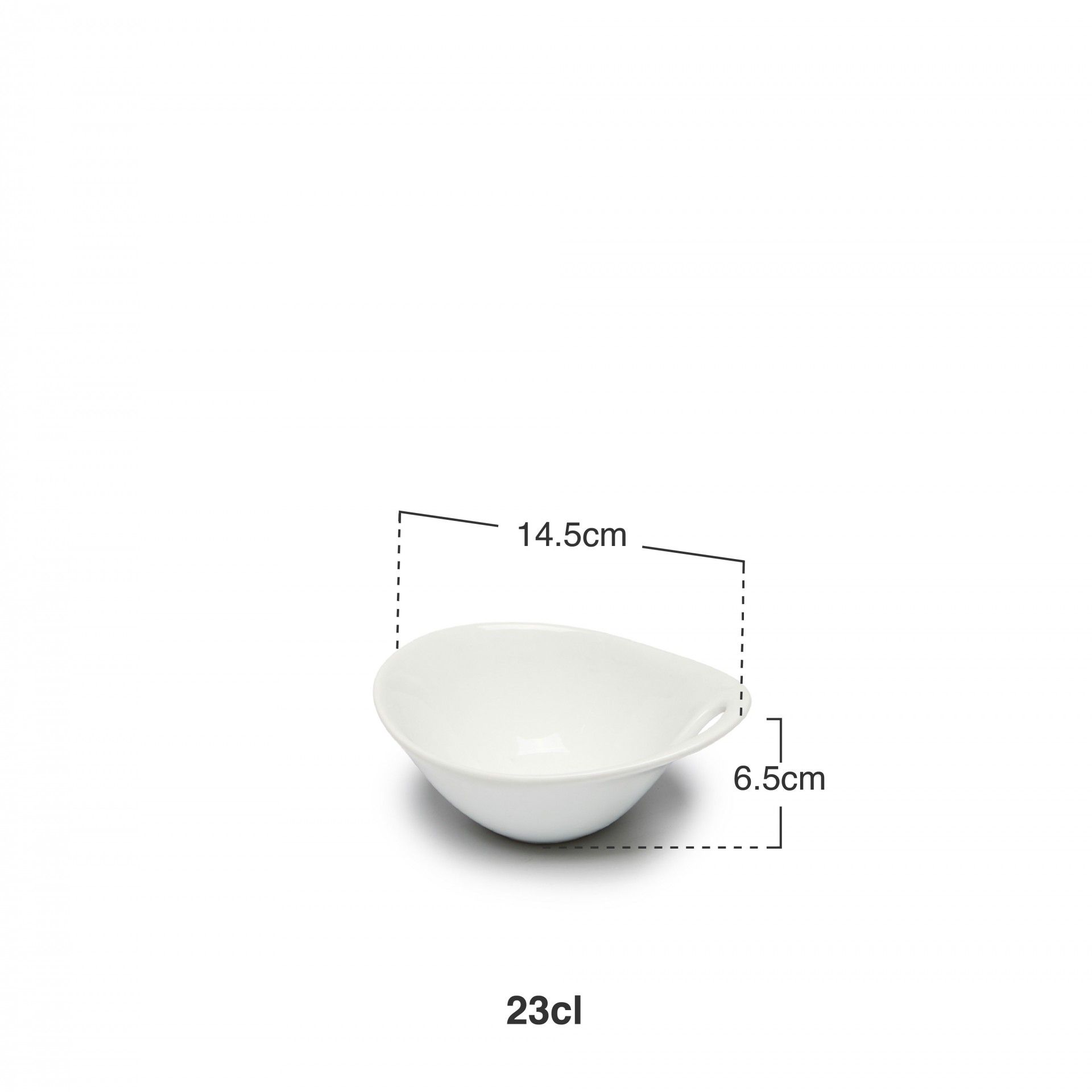 Taça Porcelana Perpignan Branco 23cl 14.5X12X6.5cm