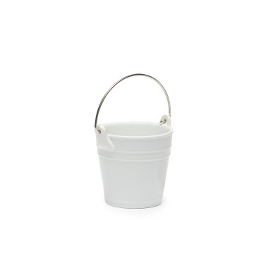 Balde com Asa Porcelana Degustacion Branco 43cl 11X10cm