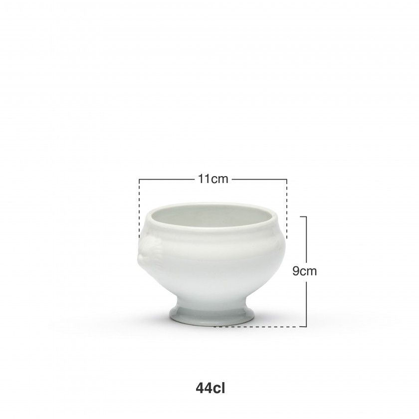 Taça Porcelana Leão Branco 44cl 11X9X9cm Taça Porcelana Leão Branco 44cl 11X9X9cm