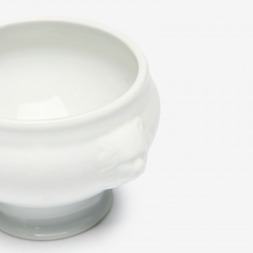 Taça Porcelana Leão Branco 44cl 11X9X9cm Taça Porcelana Leão Branco 44cl 11X9X9cm
