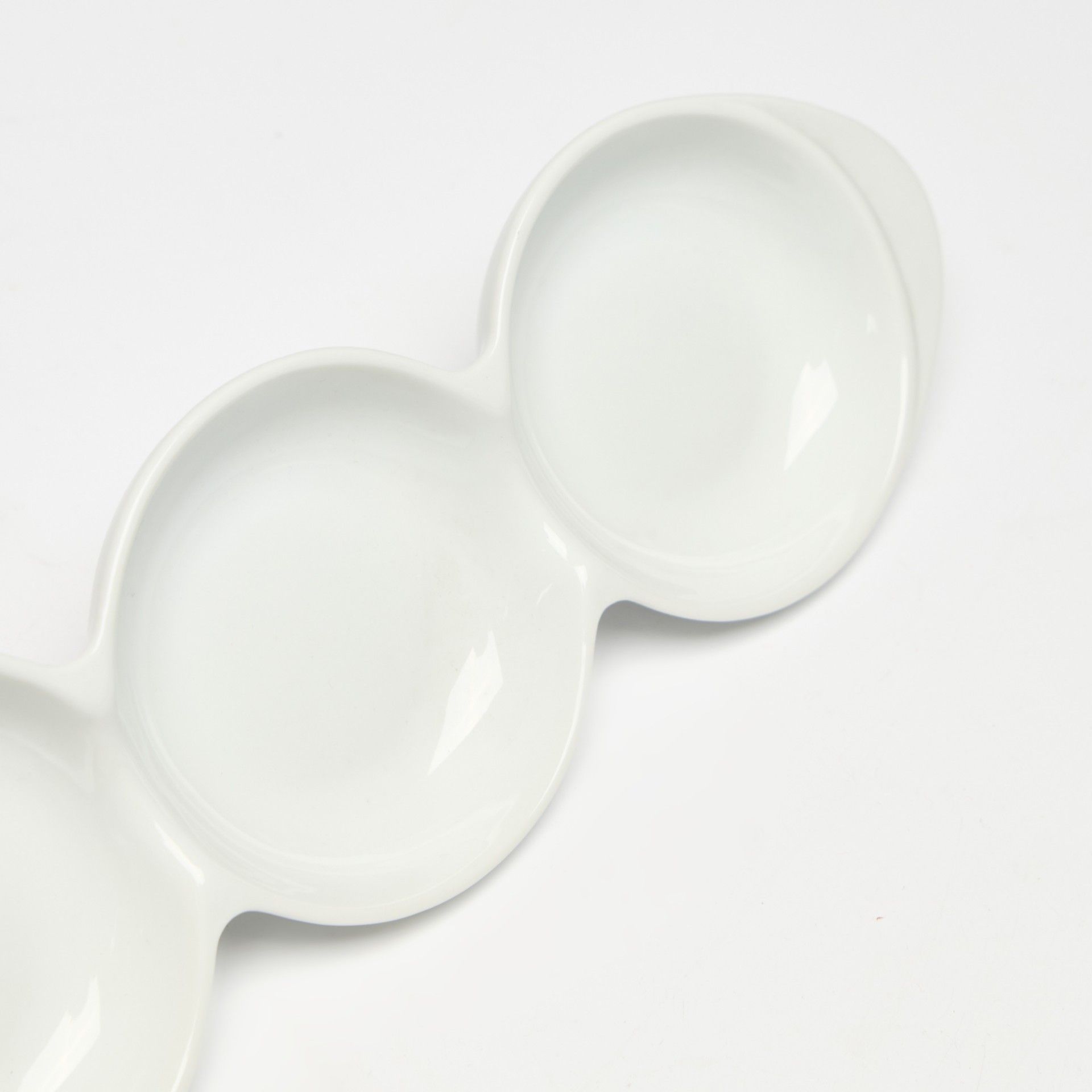 Bandeja Porcelana Degustacion 3 Divisões Branco 29X9X2.5cm