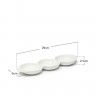 Bandeja Porcelana Degustacion 3 Divisões Branco 29X9X2.5cm Bandeja Porcelana Degustacion 3 Divisões Branco 29X9X2.5cm