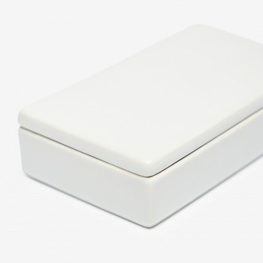 Caixa Porcelana Turismo Branco 14X8X3.5cm Caixa Porcelana Turismo Branco 14X8X3.5cm