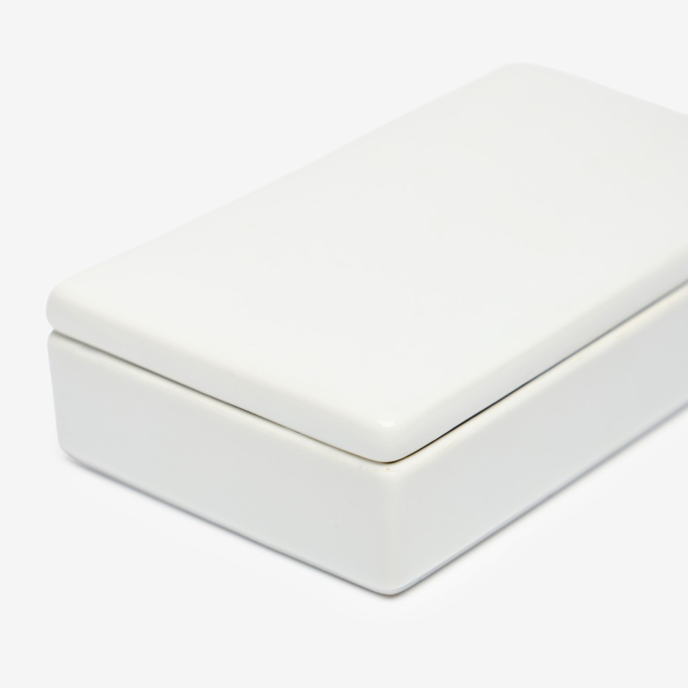 Caixa Porcelana Turismo Branco 14X8X3.5cm