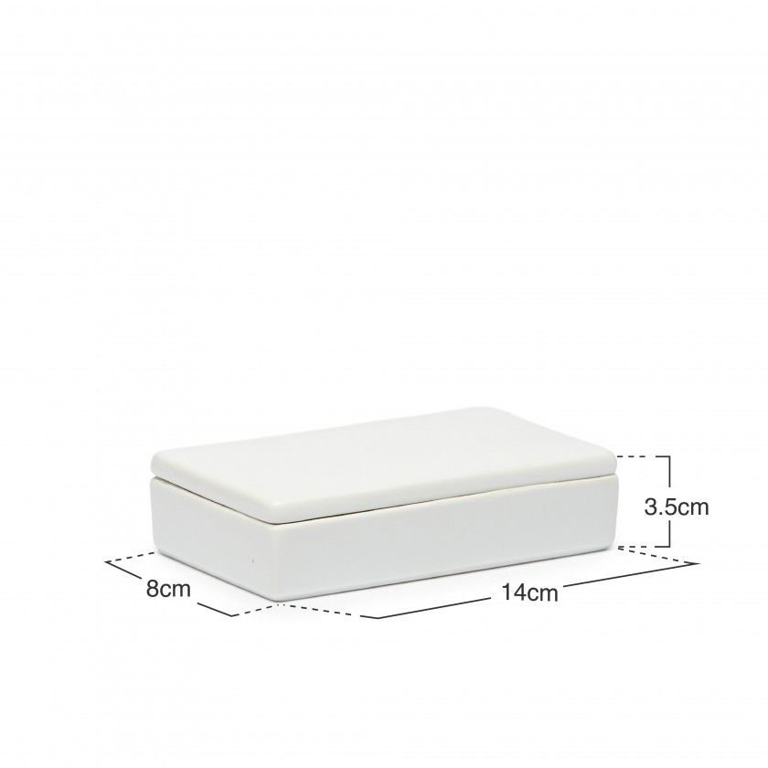 Caixa Porcelana Turismo Branco 14X8X3.5cm Caixa Porcelana Turismo Branco 14X8X3.5cm