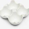 Bandeja Narino 4 Divis�es Branco 10X10X3.5cm