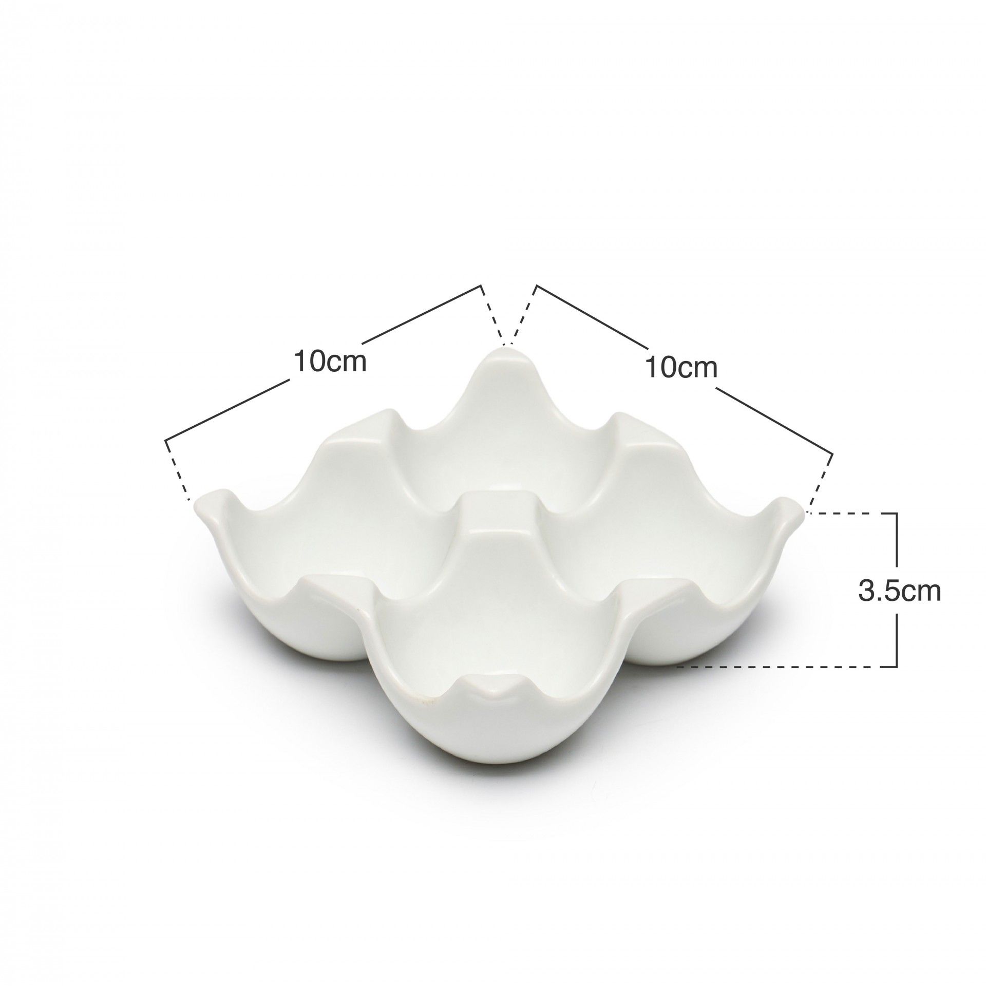 Bandeja Narino 4 Divisões Branco 10X10X3.5cm